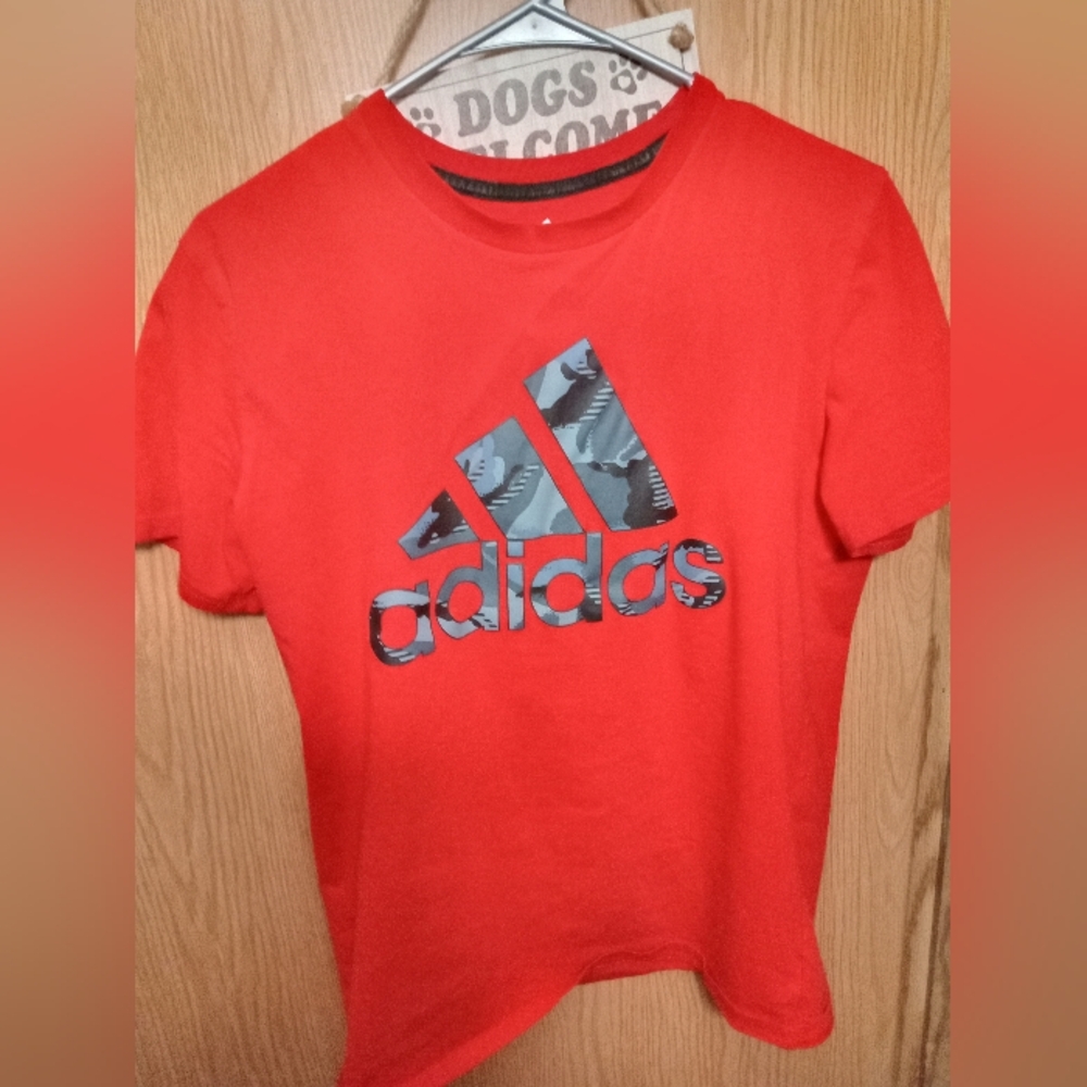Adidas Youth Drift Activewear Short-Sleeve Graphic T-Shirt CD4 Red XL (18/20)
